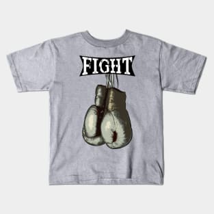 Vintage Boxing Gloves - Fight Kids T-Shirt